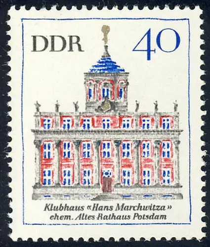 1250 Bâtiments Hôtel de ville Vieux Potsdam 40 Pf **