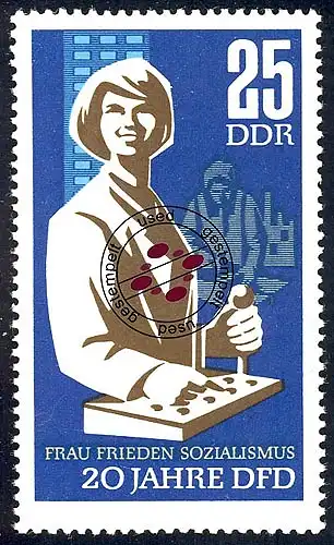 1257 20 Jahre DFD 25 Pf O gestempelt
