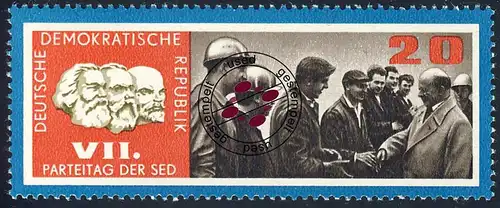 1259 SED Ulbricht 20 Pf O Tamponné