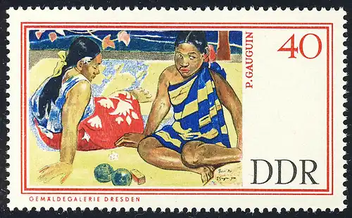 1265 Kunstsammlung Dresden, Gauguin - Zwei Frauen auf Tahiti, 40 Pf **