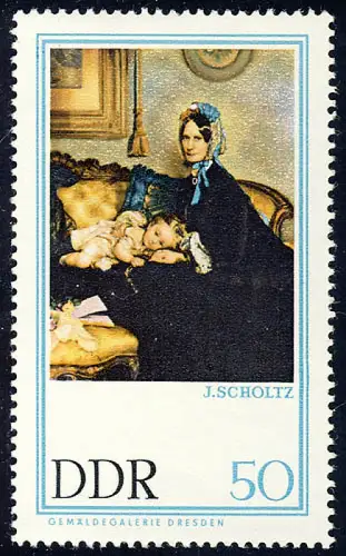 1266 Kunstsammlung Dresden Großmutter+Enkelin 50 Pf ** postfrisch