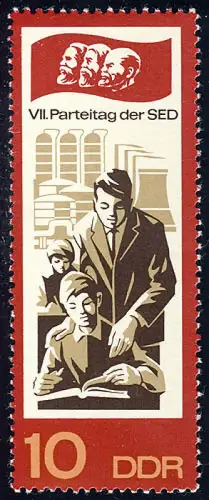 1269 Parteitag SED Lehrer 10 Pf ** postfrisch