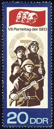 1271 Congrès des soldats SED 20 Pf **