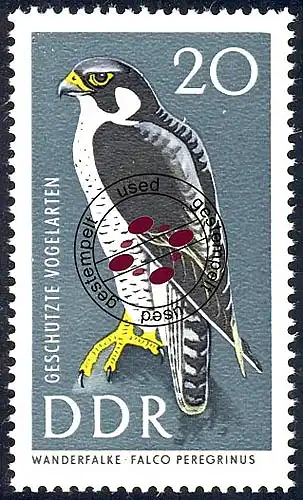1274 Geschützte Vögel Wanderfalke 20 Pf O gestempelt
