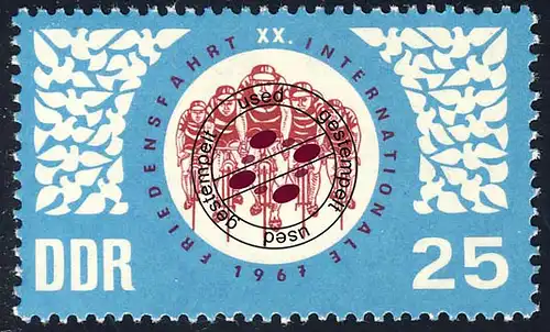 1279 Distance du vélo 25 Pf O Tamponné