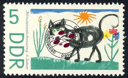 1280 Dessins pour enfants Chat 5 Pf O Tamponné