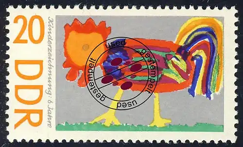 1283 Dessins pour enfants Hahn 20 Pf O