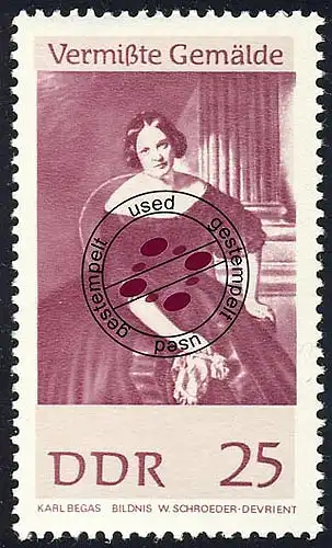 1289 Peintures manquantes Schroeder-Devrient 25 Pf O Tamponné