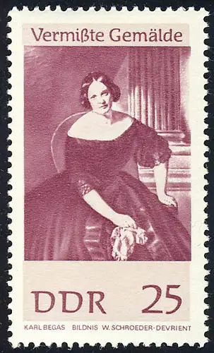 1289 Vermisste Gemälde Schroeder-Devrient 25 Pf, postfrisch **