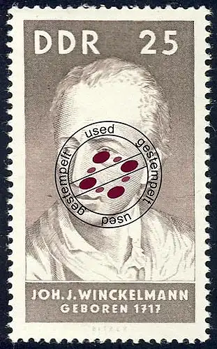 1296 Persönlichkeiten Winckelmann 25 Pf O gestempelt