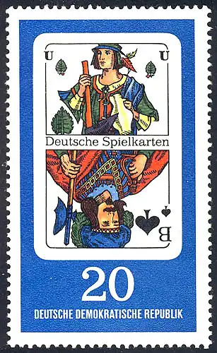 1300 Deutsche Spielkarten Pik-Bube 20 Pf ** postfrisch