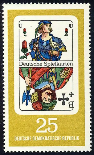 1301 Deutsche Spielkarten Kreuz-Bube 25 Pf ** postfrisch