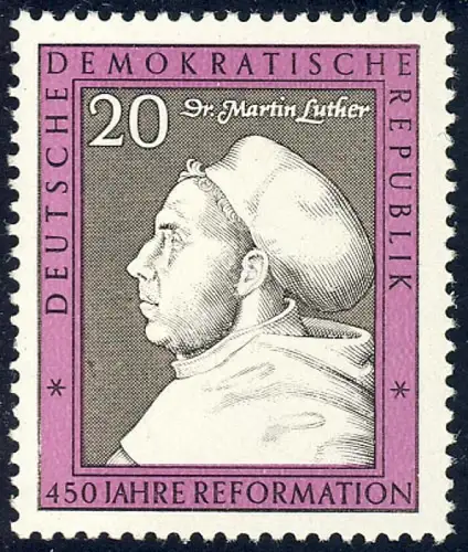 1317 Attaque de thèse Martin Luther 20 Pf ** post-fraîchissement