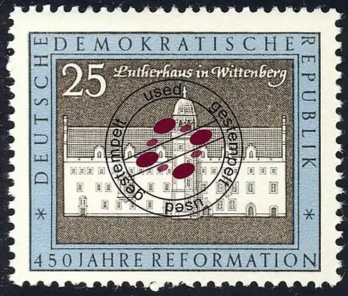 1318 Attaque de thèse Lutherhaus 25 Pf O Tamponné