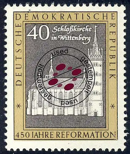 1319 Thesenanschlag Schloßkirche 40 Pf O gestempelt