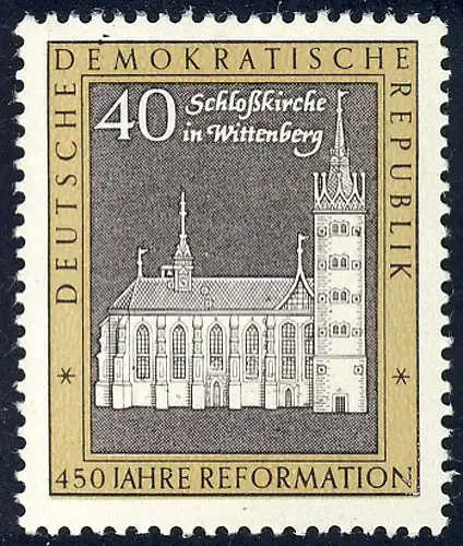 1319 Thesenanschlag Schloßkirche 40 Pf ** postfrisch