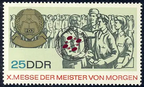 1322 Meister von Morgen-Messe Auszeichnung 25 Pf O gestempelt