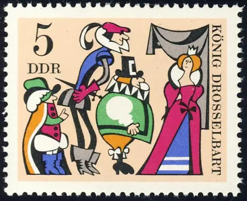 1323 Märchen König Drosselbart 5 Pf ** postfrisch