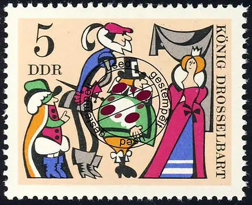 1323 Fêtes Roi Bard 5 Pf O Tamponné