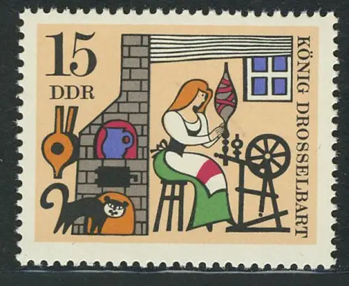 1325 Fêtes Roi Bard de gaufrage 15 Pf ** post-fraîchissement