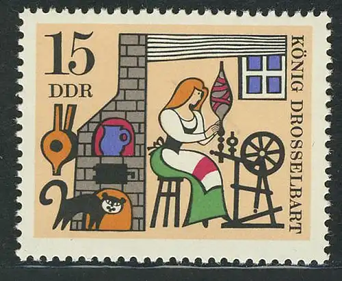 1325 Märchen König Drosselbart 15 Pf  ** postfrisch
