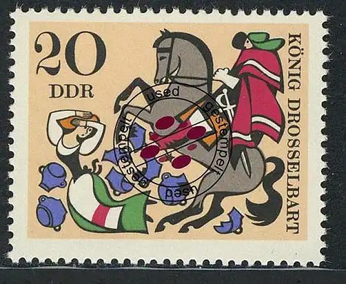 1326 contes de fées roi Bard de gaufrage 20 Pf O tamponné