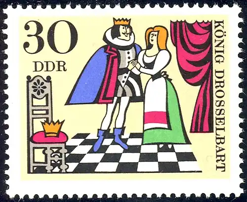 1328 Märchen König Drosselbart 30 Pf ** postfrisch