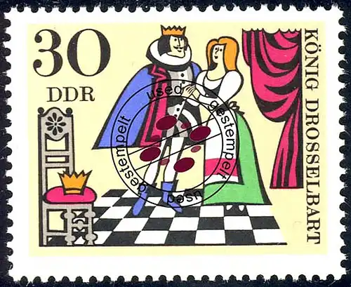 1328 Fêtes Roi Bard 30 Pf O Tamponné