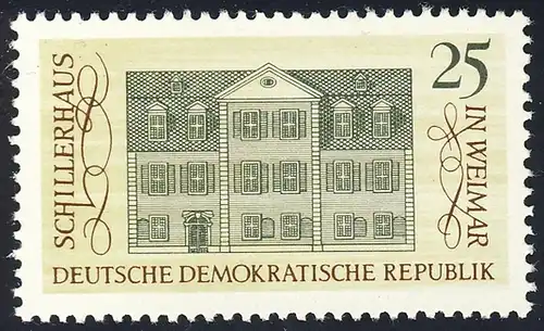 1330 Humanismus Schillerhaus 25 Pf ** postfrisch