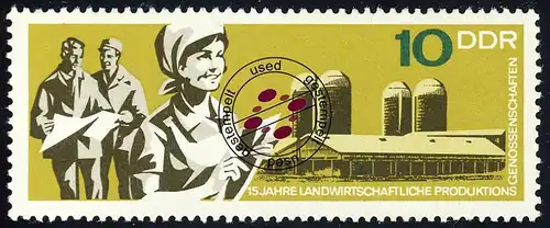 1332 Landw. Produktionsgenossenschaften 10 Pf O gestempelt