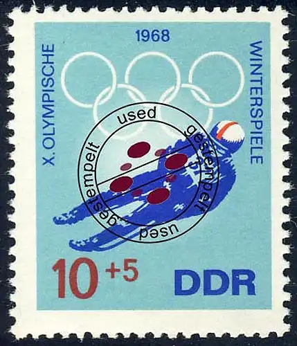 1336 Olymp. Winterspiele Rennrodeln 10+5 Pf O