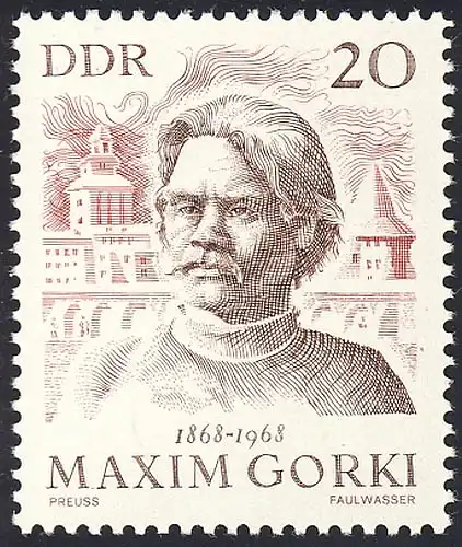 1351 Maksim Gorkij 20 Pf **