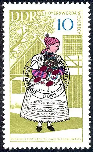 1353 Coeurs populaires Demoiselle d'honneur 10 Pf O Tamponné