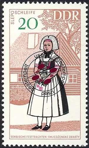 1354 Cosmes populaires Demoiselle d'honneur 20 Pf O Tamponné