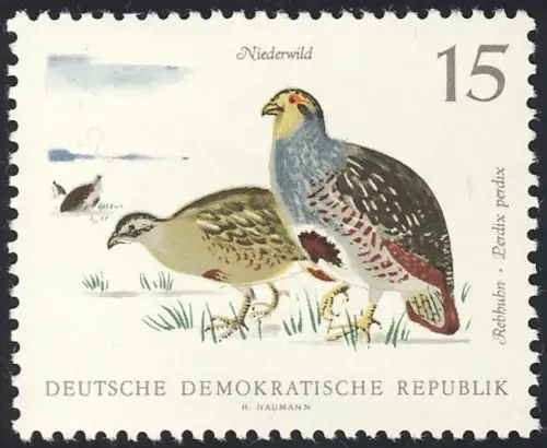 1358 Niederwild Rebhühner 15 Pf ** postfrisch