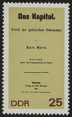 1367 Karl Marx 25 Pf **