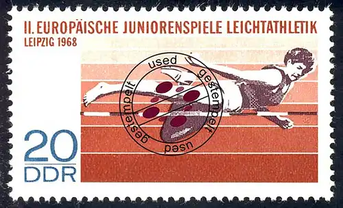 1372 Junioren-Leichtathtletikspiele Hochsprung 20 Pf O gestempelt