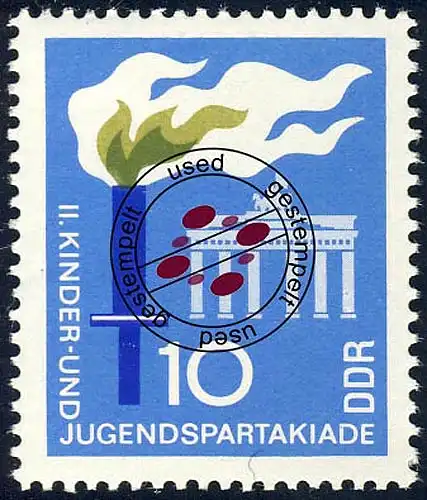 1375 Kinder-/Jugendspartakiade 10 Pf O gestempelt