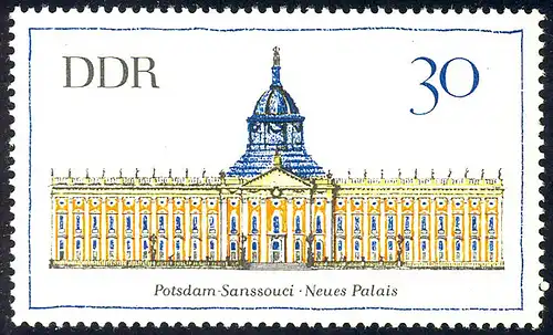 1382 Constructions Nouveau Palais Sanssouci 30 Pf **