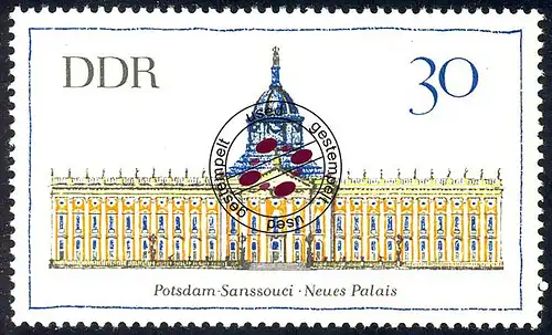 1382 Bauwerke Neues Palais Sanssouci 30 Pf O gestempelt