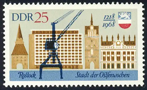 1385 750 Jahre Rostock 25 Pf ** postfrisch