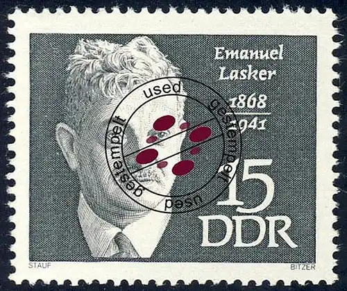 1387 Personnalités Lasker 15 Pf O Tamponné