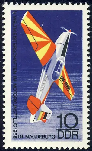 1391 Motorkunstflug-WM 10 Pf ** postfrisch