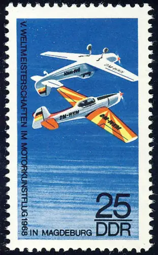 1392 Motorkunstflug-WM 25 Pf ** postfrisch