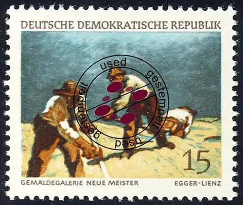 1394 Collection d'art Dresde Minier 15 Pf O Tamponné