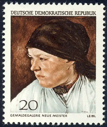 1395 Kunstsammlung Dresden Bauernmädchen 20 Pf ** postfrisch