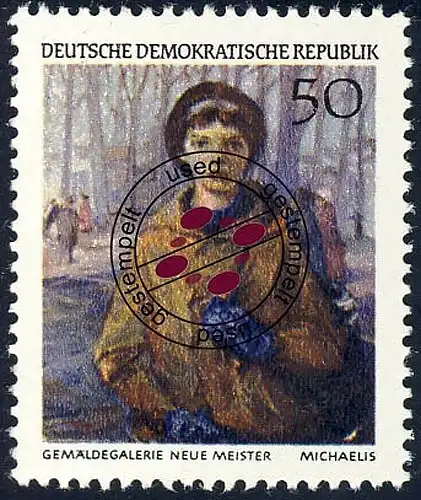 1397 Collection d'art Dresde Lycéenne 50 Pf O Tamponné