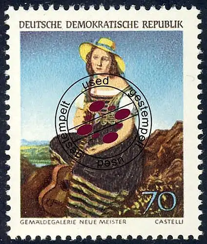 1398 Collection d'art Dresde Fille avec guitare 70 Pf O