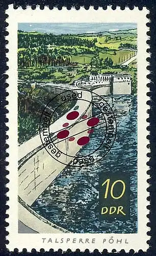 1401 Talsperren Pöhl 10 Pf O gestempelt