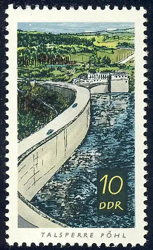 1401 barrages Pöhl 10 Pf **